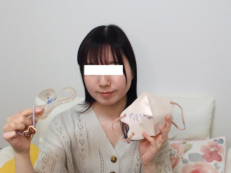 ゆなちゃん私物の使用済み髪留め＆マスク＆ヘアゴム